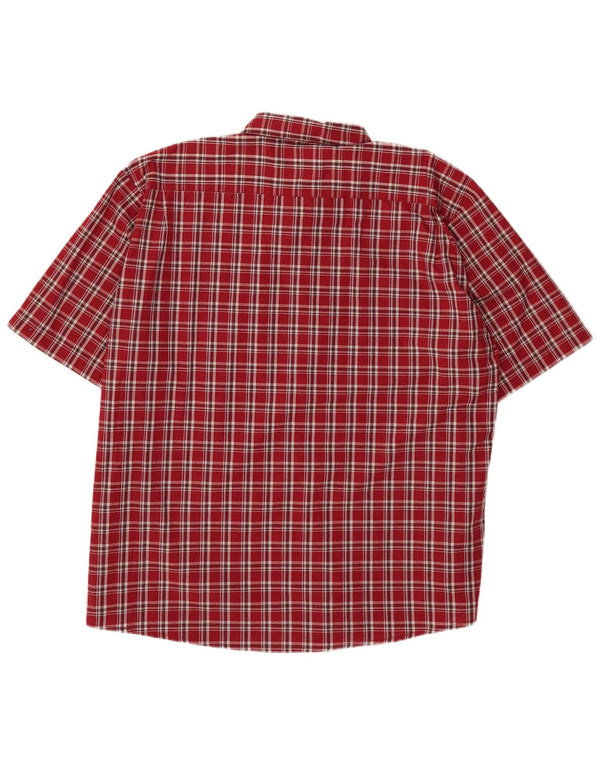 Wrangler Camisa De Manga Corta Para Hombre 3XL Algodón A Cuadros Rojos