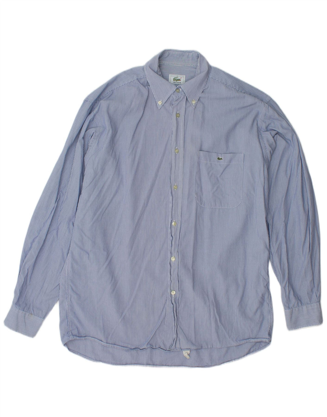 Camisa LACOSTE para hombre talla 39 raya diplomática azul mediana
