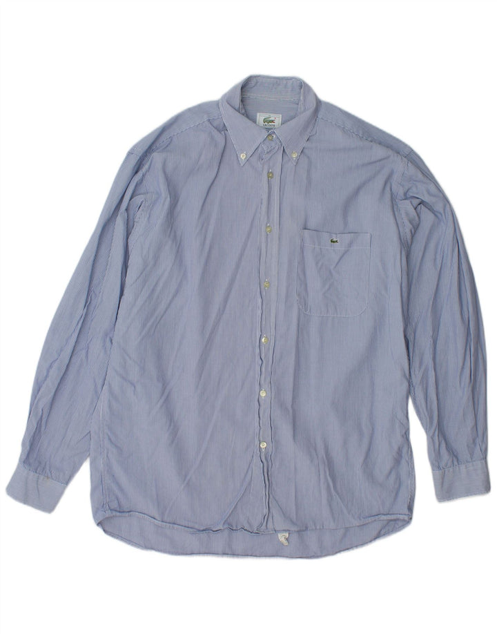 Camisa LACOSTE para hombre talla 39 raya diplomática azul mediana
