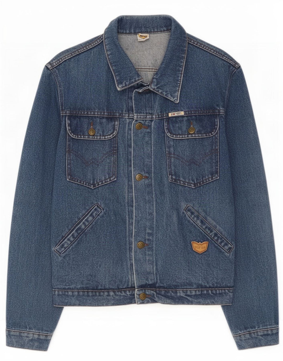POP 84 Chaqueta vaquera para hombre UK 40 Grande Algodón azul