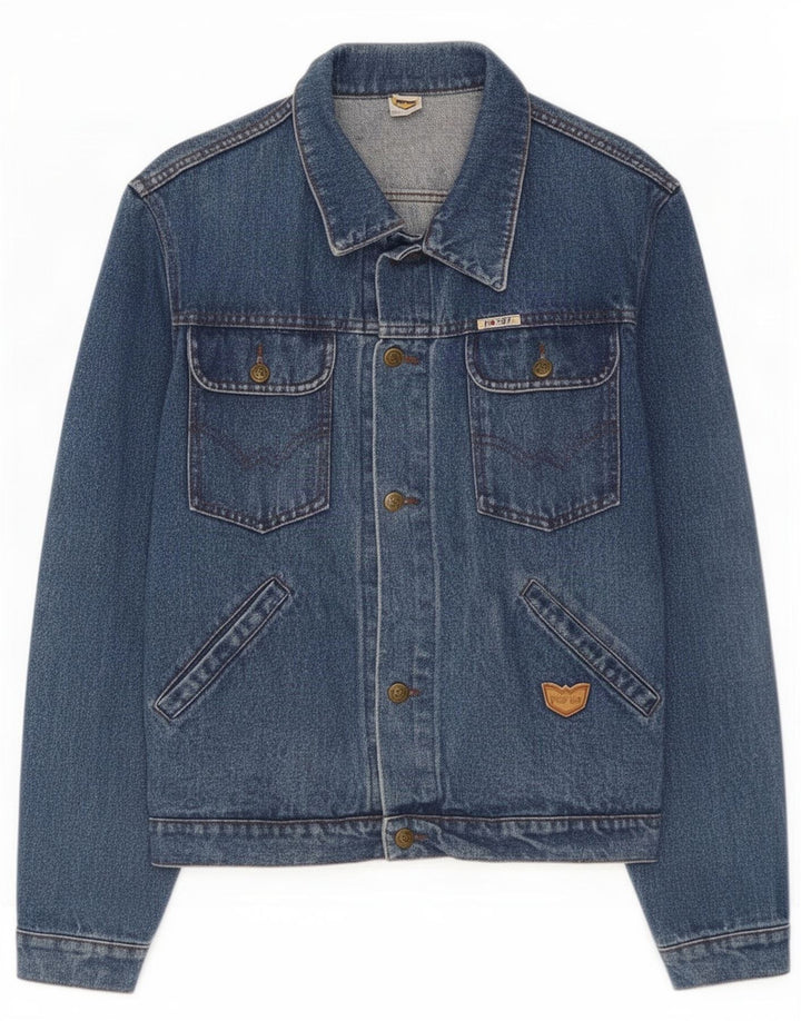 POP 84 Chaqueta vaquera para hombre UK 40 Grande Algodón azul