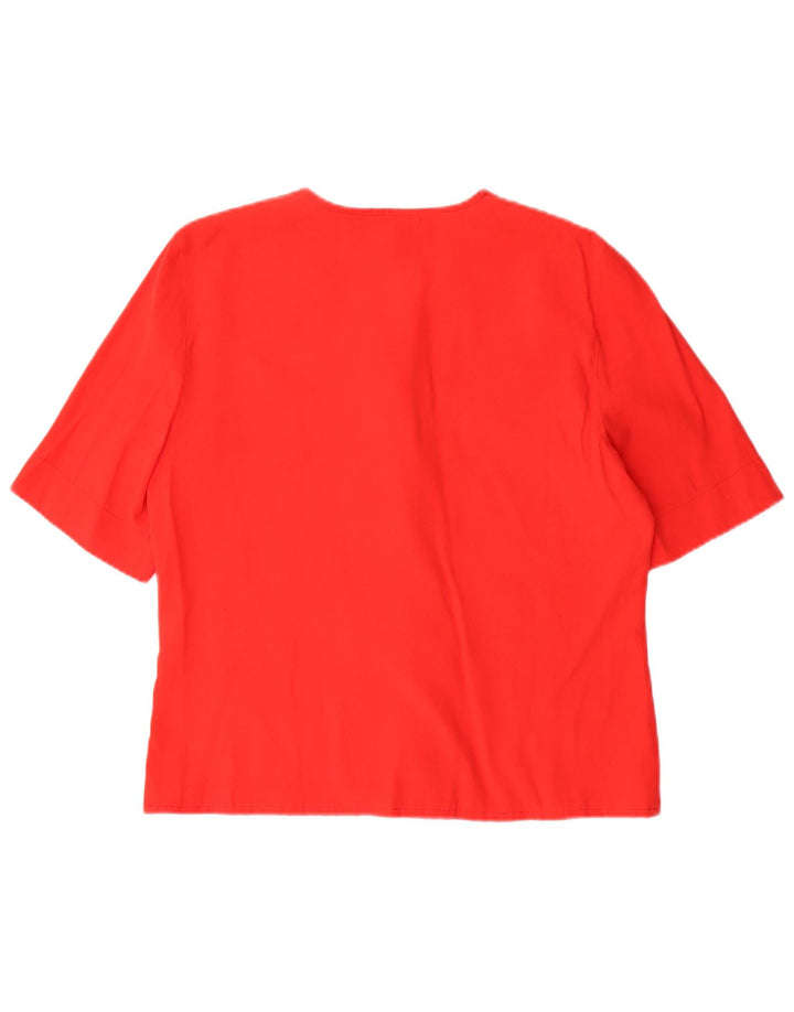 Miss Joy Blusa de manga corta para mujer EU 38 Viscosa roja mediana