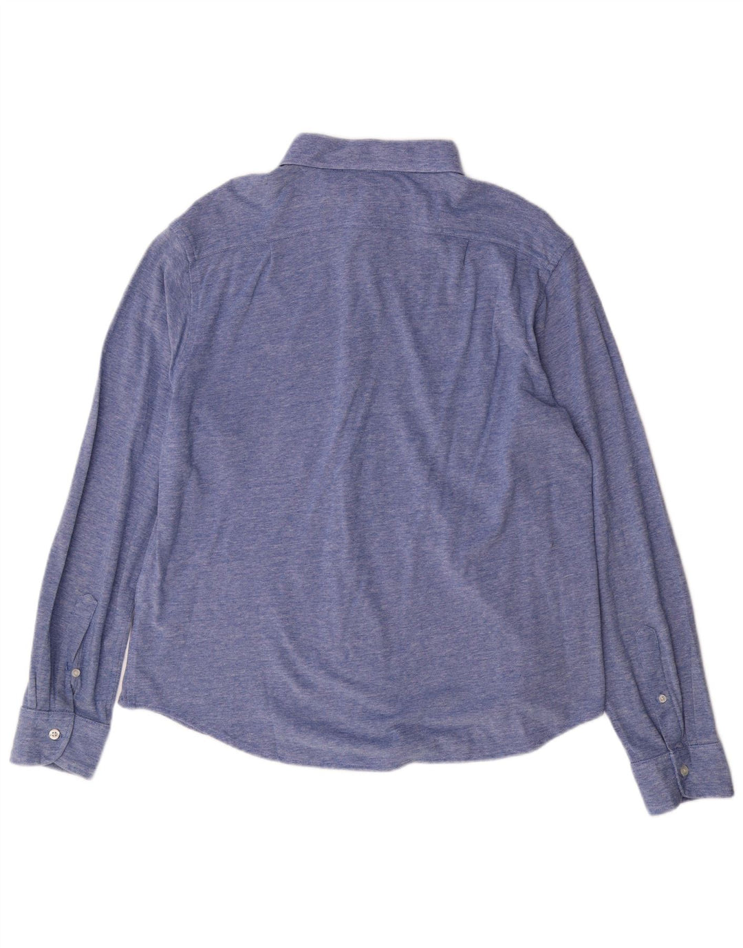 Camisa Carrera Hombre XL Algodón Moteado Azul