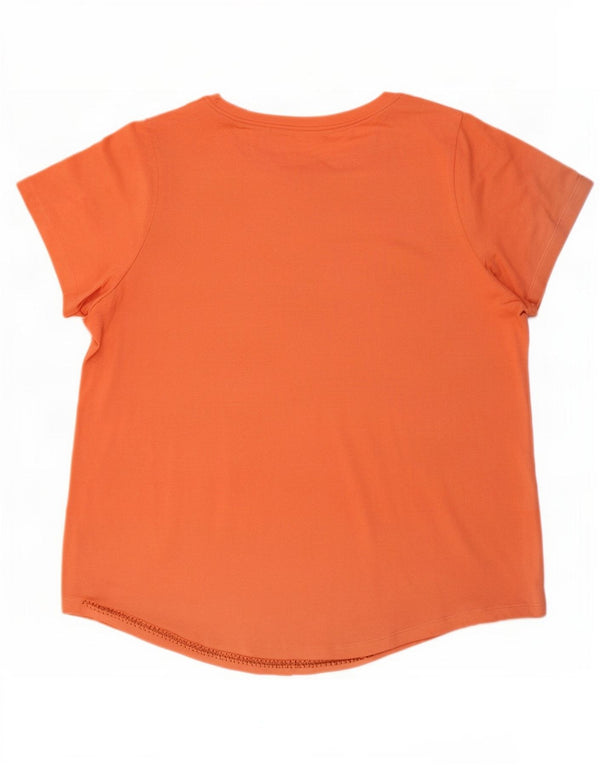 Nike Camiseta Dri Fit para Mujer UK 20 2XL Naranja Poliéster
