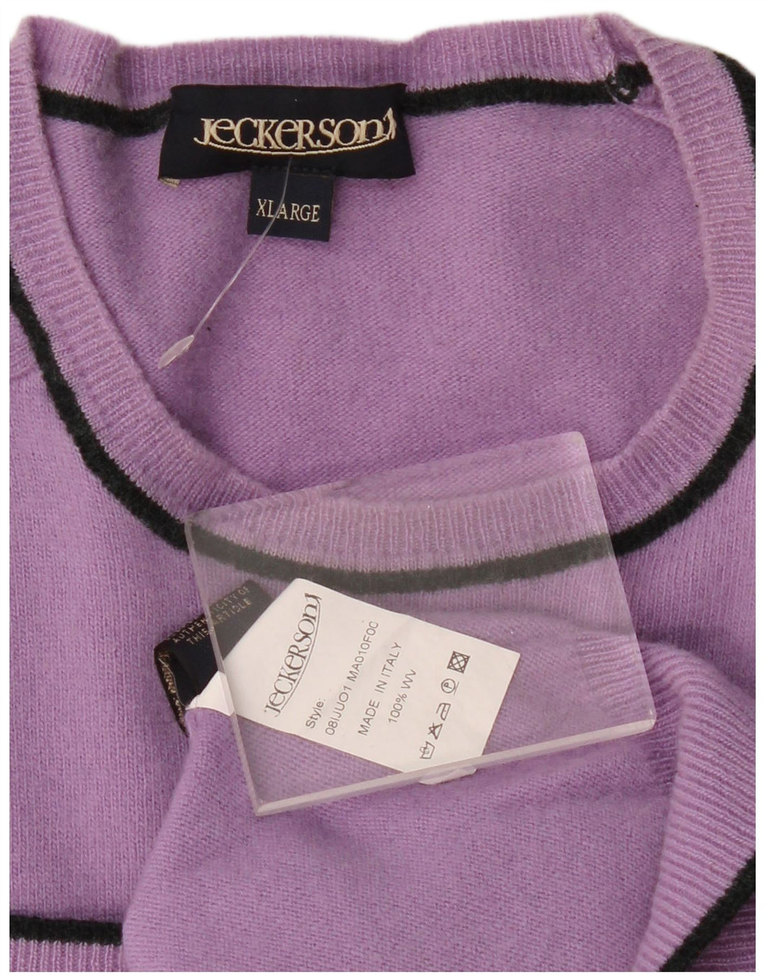 JECKERSON Jersey de cuello redondo para mujer UK 18 XL Lana morada