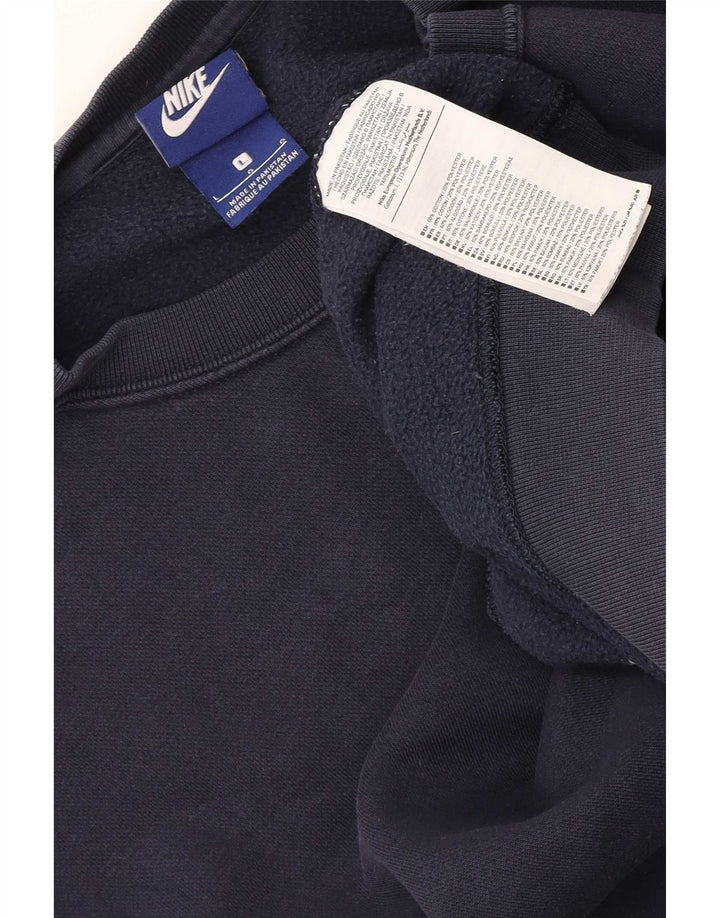 Nike Hombre Sudadera Jumper Grande Azul Marino Algodón