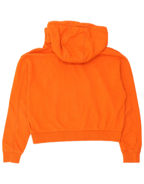 Vans Mujer Crop Oversize Sudadera con capucha Jumper UK 10 Small Naranja Algodón