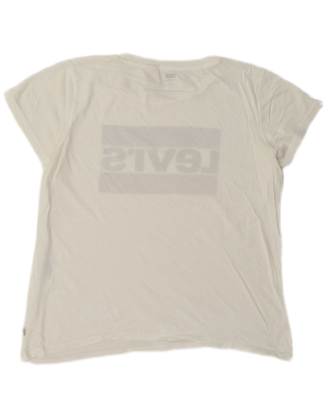 Levi's - Camiseta gráfica para mujer, talla 40, talla mediana, color blanco