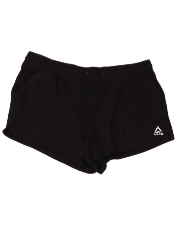 Reebok Pantalones cortos deportivos para mujer UK 20 2XL Algodón negro