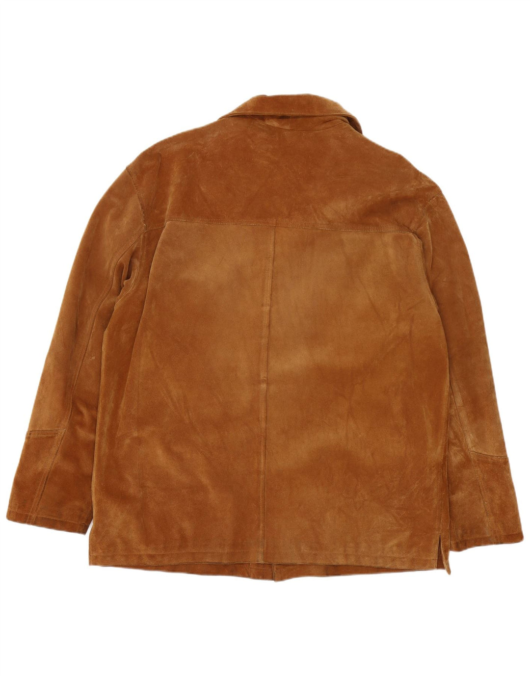 Vintage hombres ante chaqueta Reino Unido 44 2XL cuero marrón