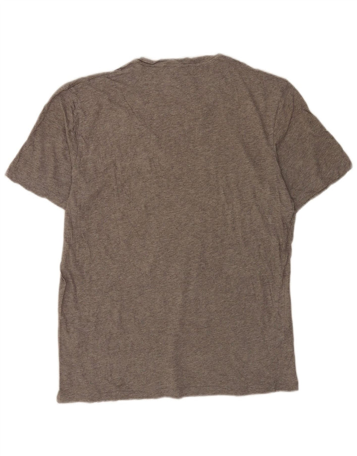 Cos Camiseta para hombre Top de algodón moteado gris medio