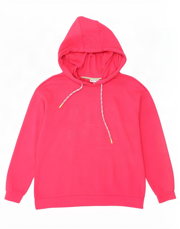 Street One Womens Graphic Hoodie Jumper UK 12 Medium Pink Polyester