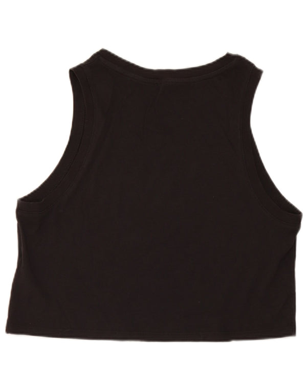 Levi's Top sin mangas con gráfico corto para mujer Reino Unido 10 Small Algodón negro