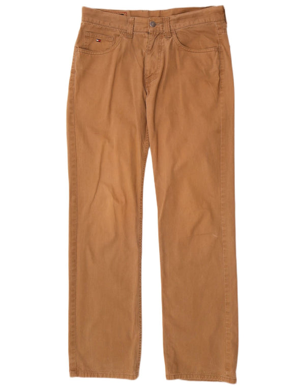 Tommy Hilfiger Pantalones casuales rectos para hombre W32 L32 Algodón marrón