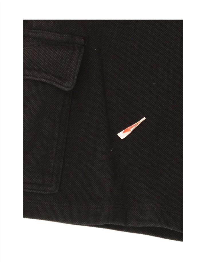 Zara Hombre Shorts Cargo Pequeño W30 Algodón Negro