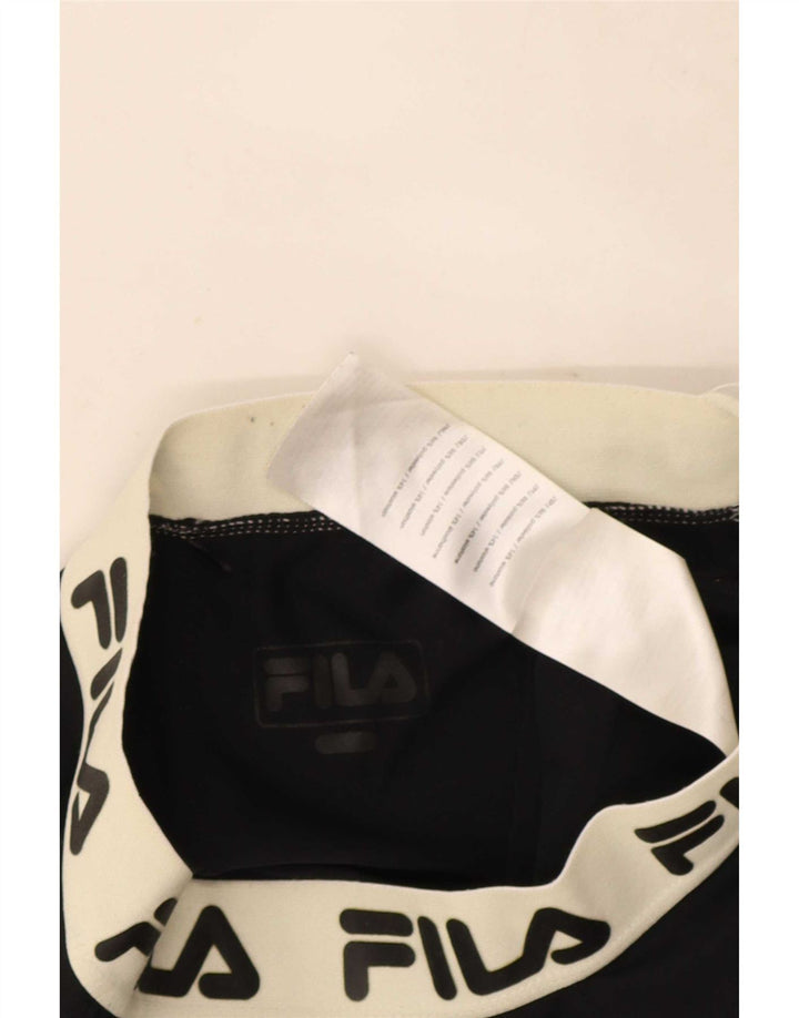 Fila Leggings gráficos para mujer UK 4 XS Poliéster con bloques de color negro