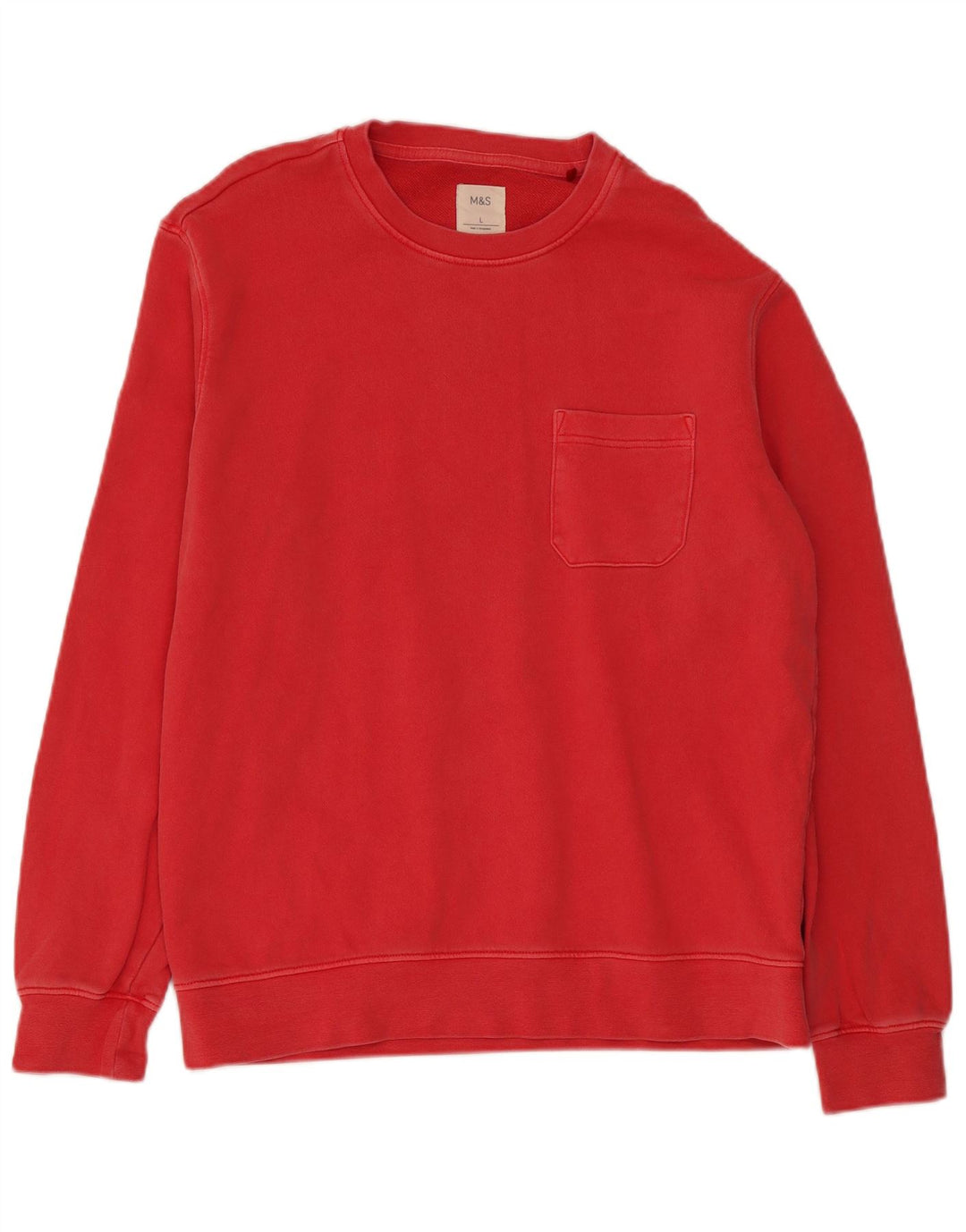 Marks & Spencer - Sudadera para hombre, talla grande, color rojo, algodón