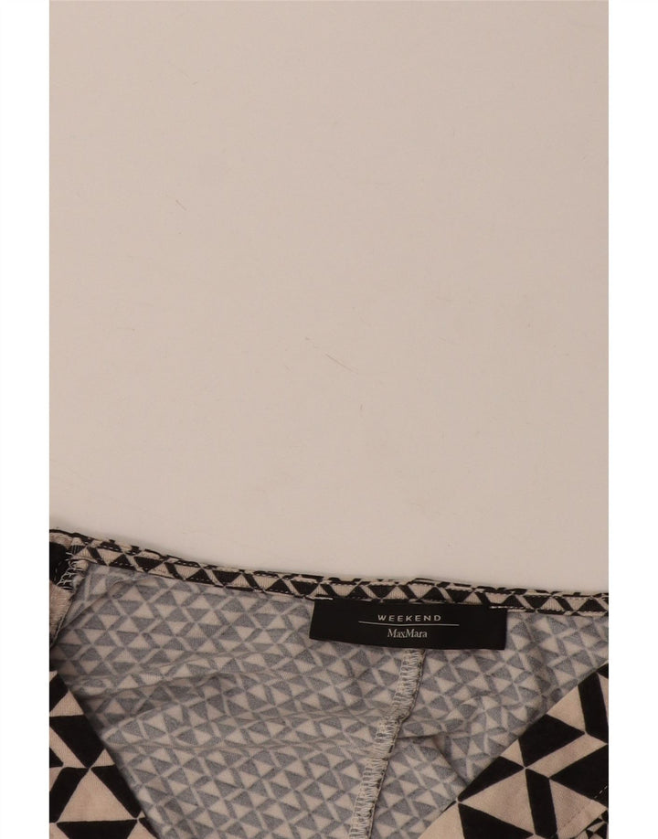 Max Mara Blusa de fin de semana para mujer Top UK 44 Grande Negro Geométrico