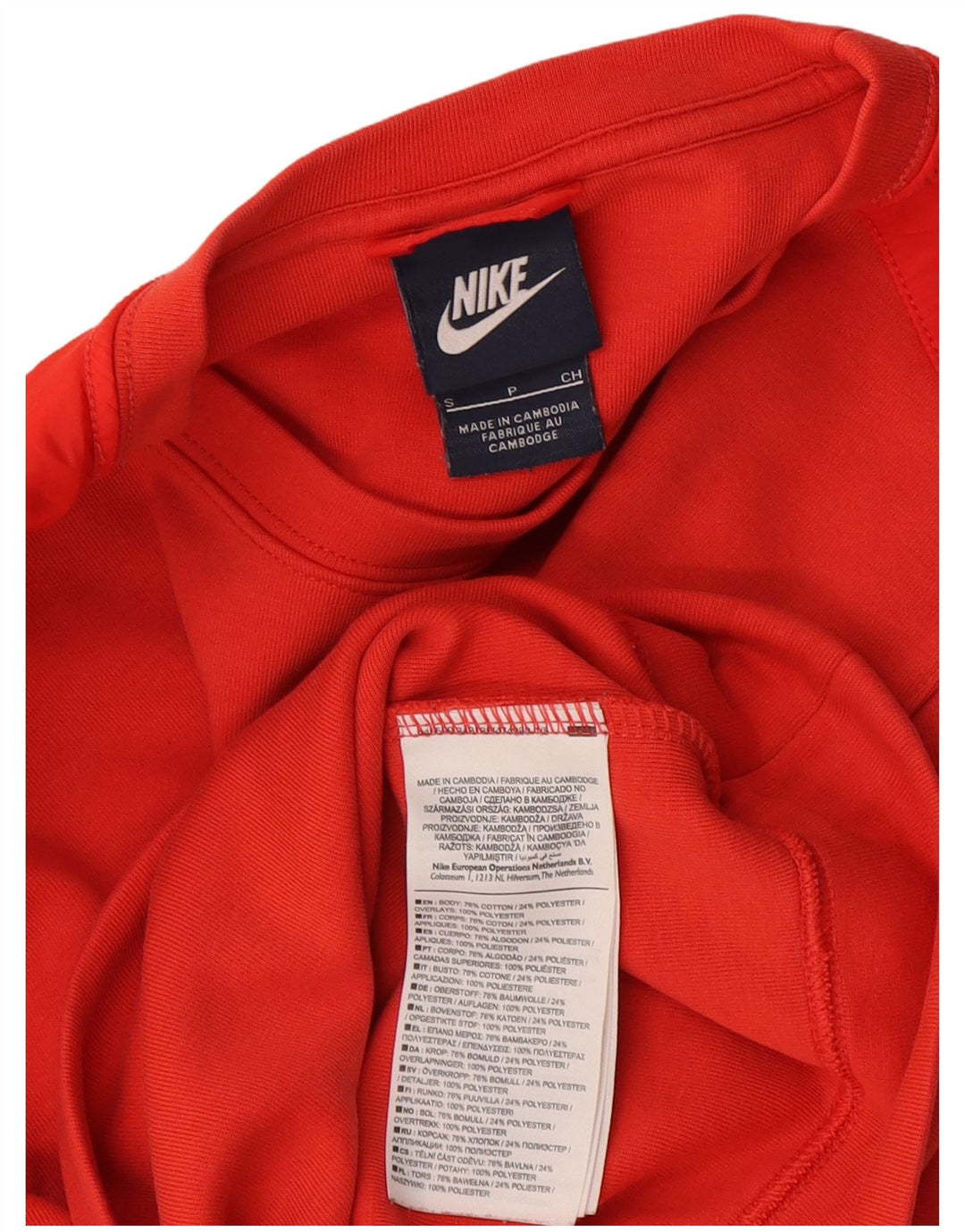 Nike - Sudadera corta para mujer, talla 10, algodón rojo pequeño