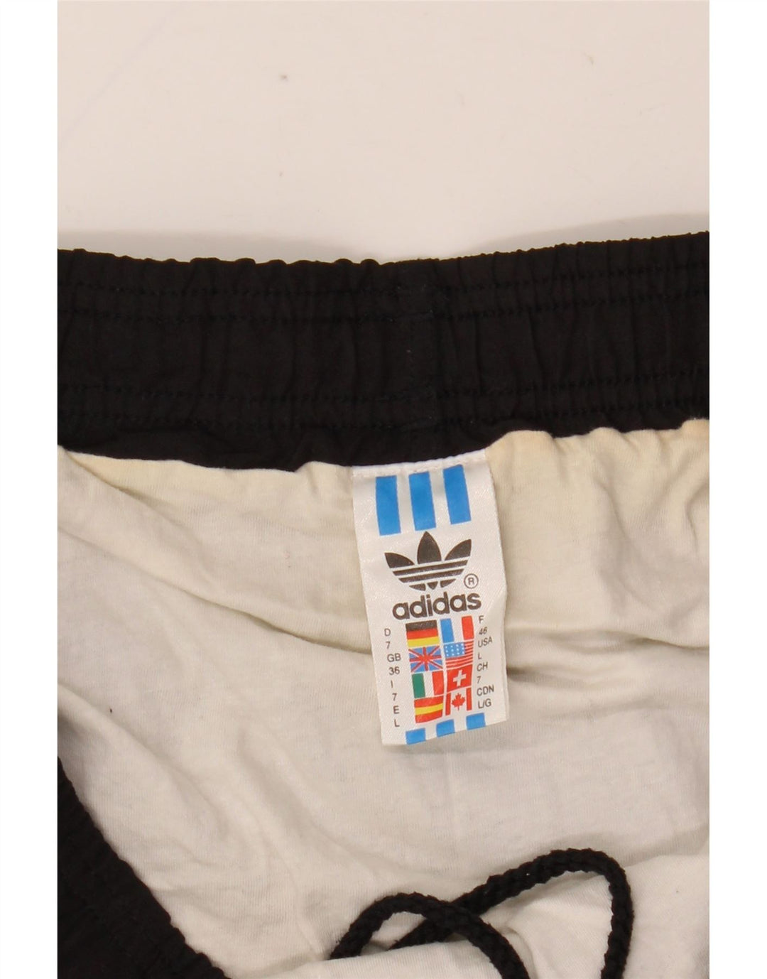 ADIDAS Pantalones cortos deportivos para hombre Grande Algodón negro