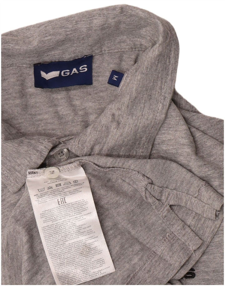 Polo Gas Hombre Algodón Gris Medio