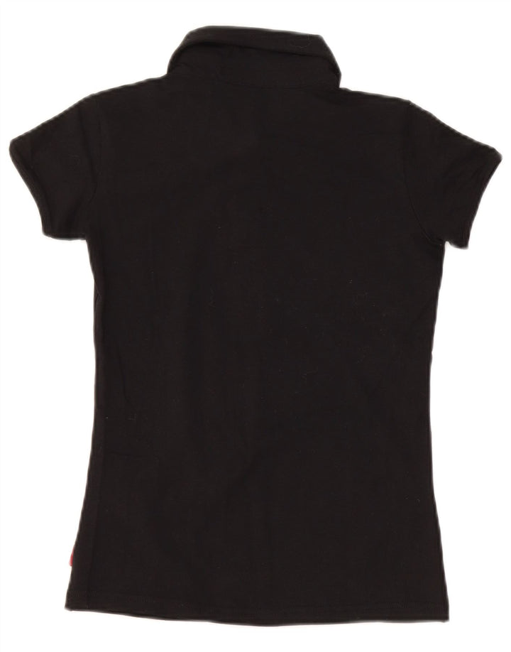 KAPPA Polo para mujer UK 8 Small Algodón negro