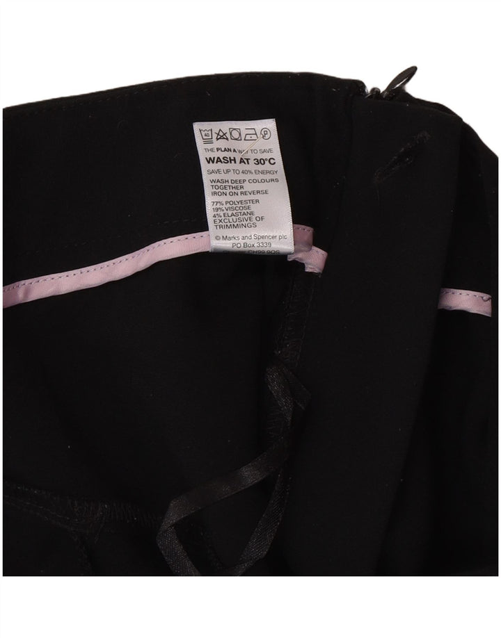 Marks & Spencer Falda Acampanada para Mujer UK 40 Grande W32 Poliéster Negro