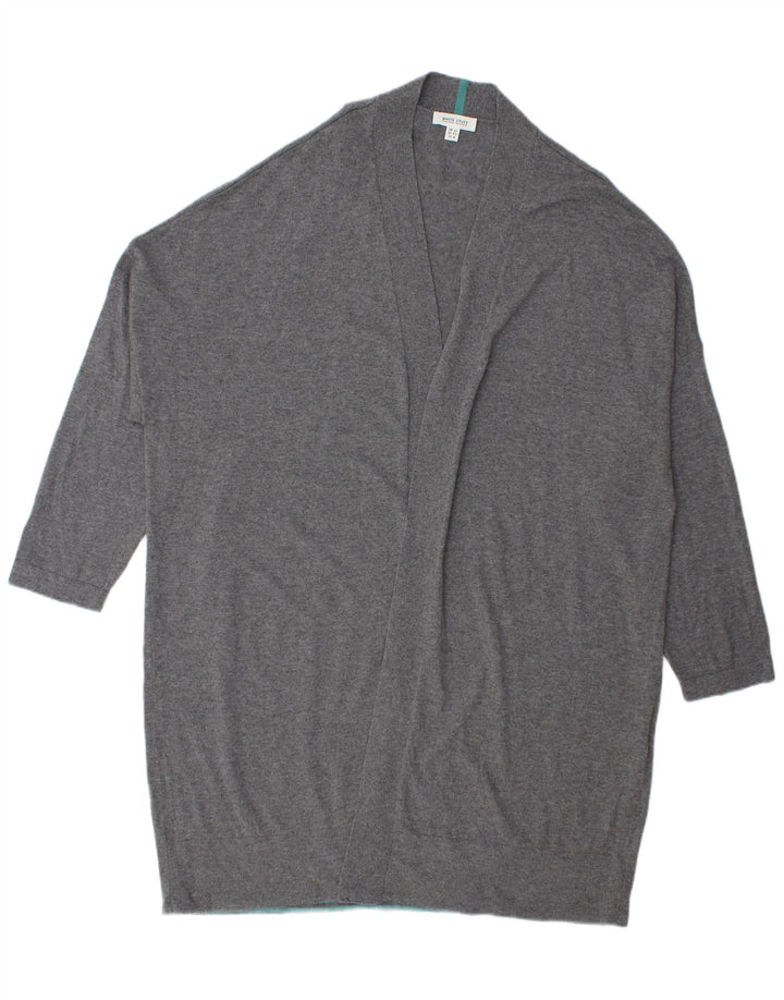 White Stuff Cárdigan largo extragrande para mujer, talla 48, 2XL, lana gris