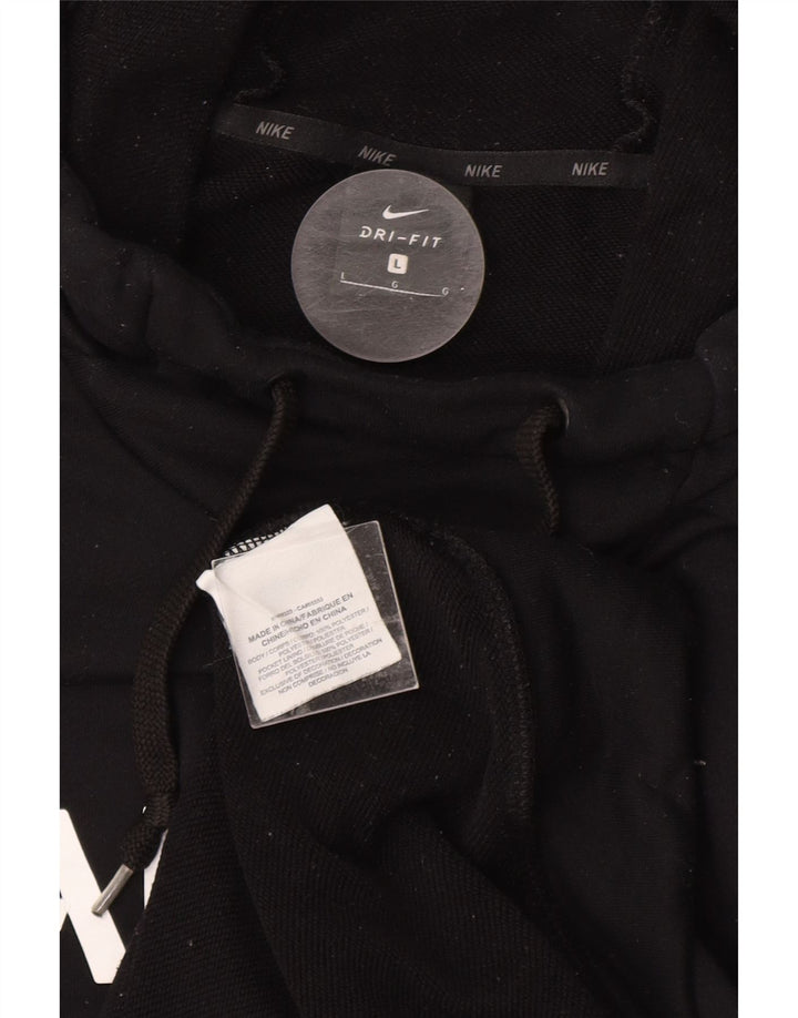 NIKE NFL Graphic Sudadera con capucha para hombre, talla grande, poliéster negro