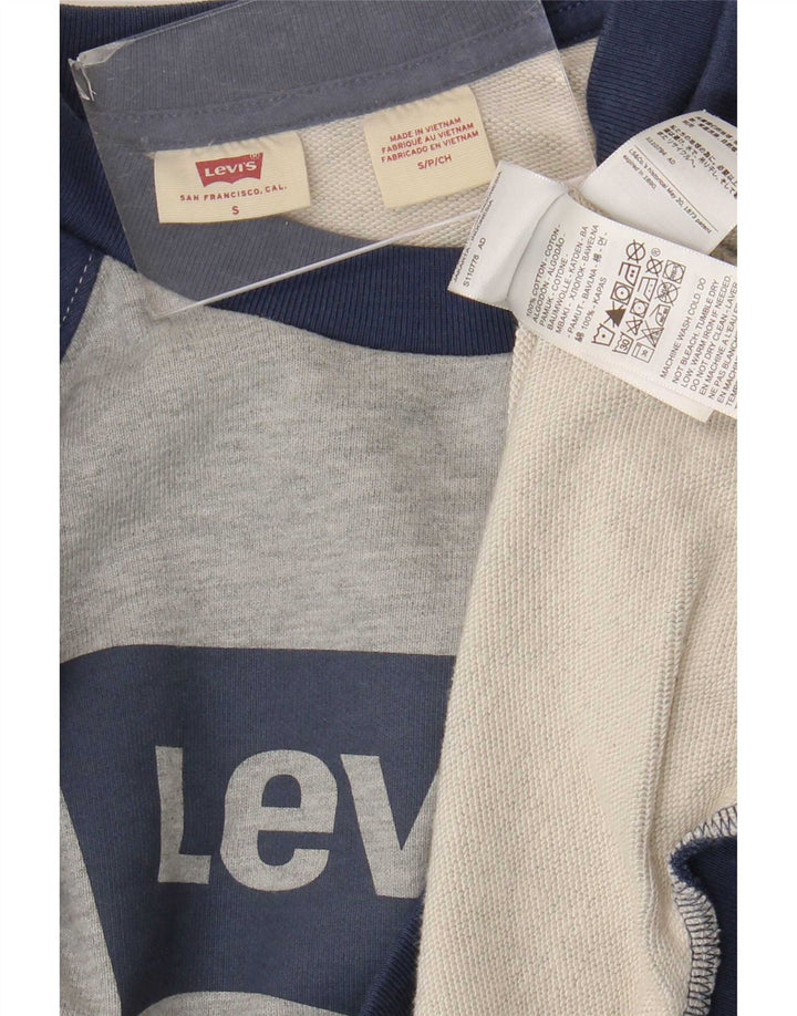 Levi's Sudadera con gráfico extragrande para mujer, talla 10, color gris