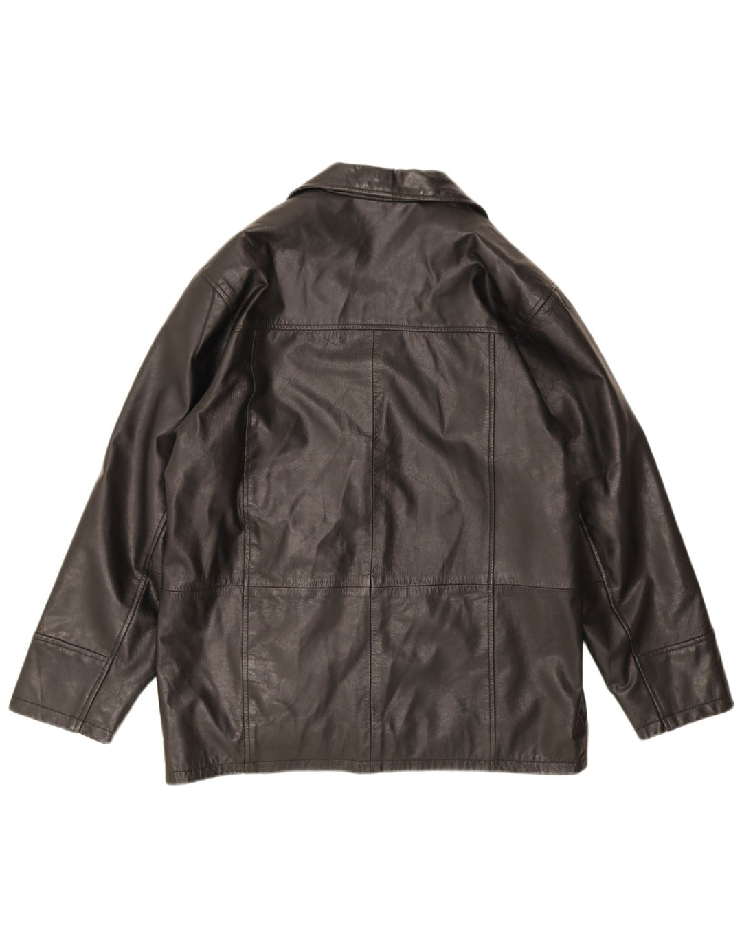 Vintage hombres chaqueta de cuero Reino Unido 40 grande negro