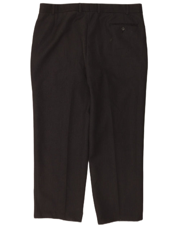Marks & Spencer Mens Straight Suit Trousers W40 L28 Grey Polyester