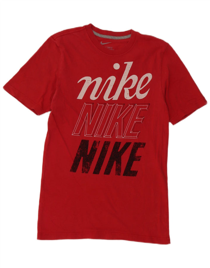 Nike Camiseta gráfica de ajuste estándar para hombre, talla pequeña, color rojo