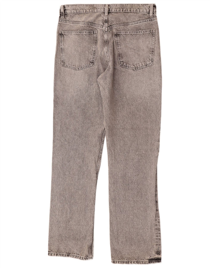 Zara Jeans Rectos Mujer EU 40 Medium W30 L34 Algodón Gris