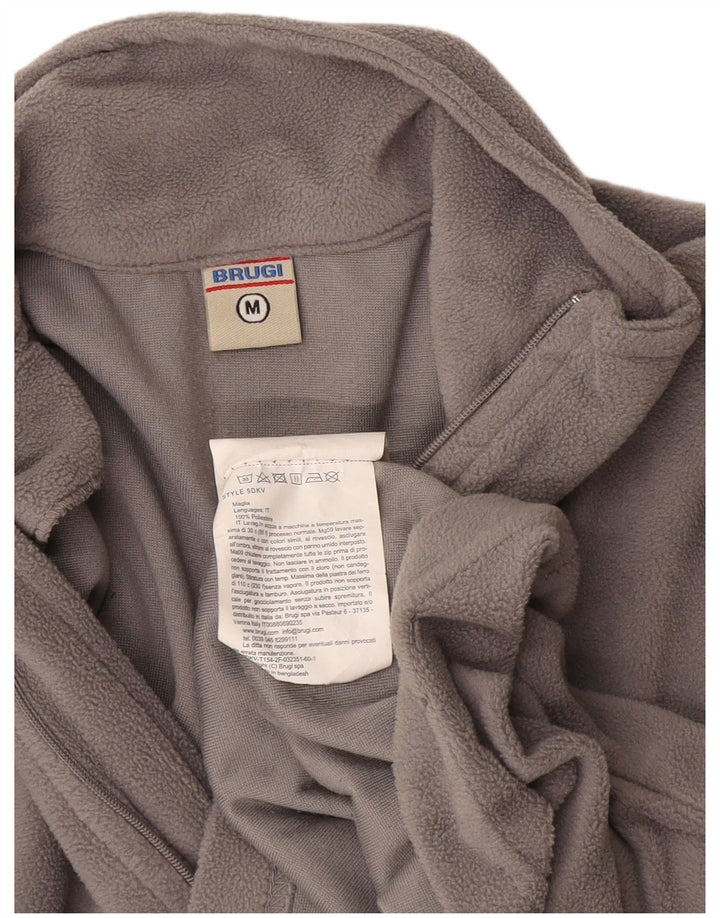 Brugi Jersey de forro polar con cuello y cremallera para mujer UK 44 Poliéster gris medio
