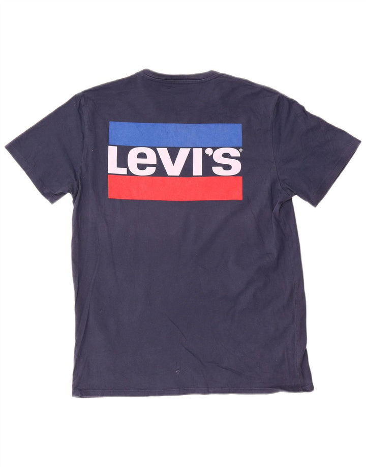 Levi's Hombre Camiseta Gráfica Top Medium Azul Marino Algodón