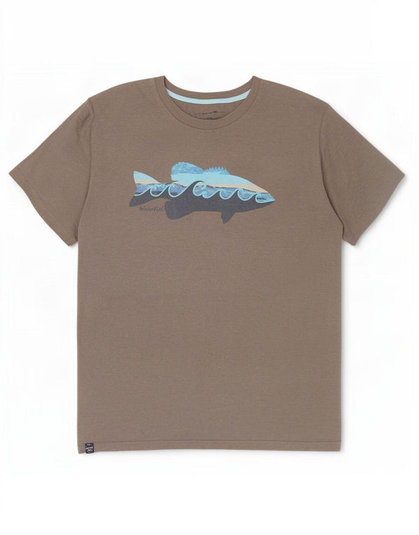 Weird Fish Camiseta gráfica para hombre Top 3XL Algodón gris