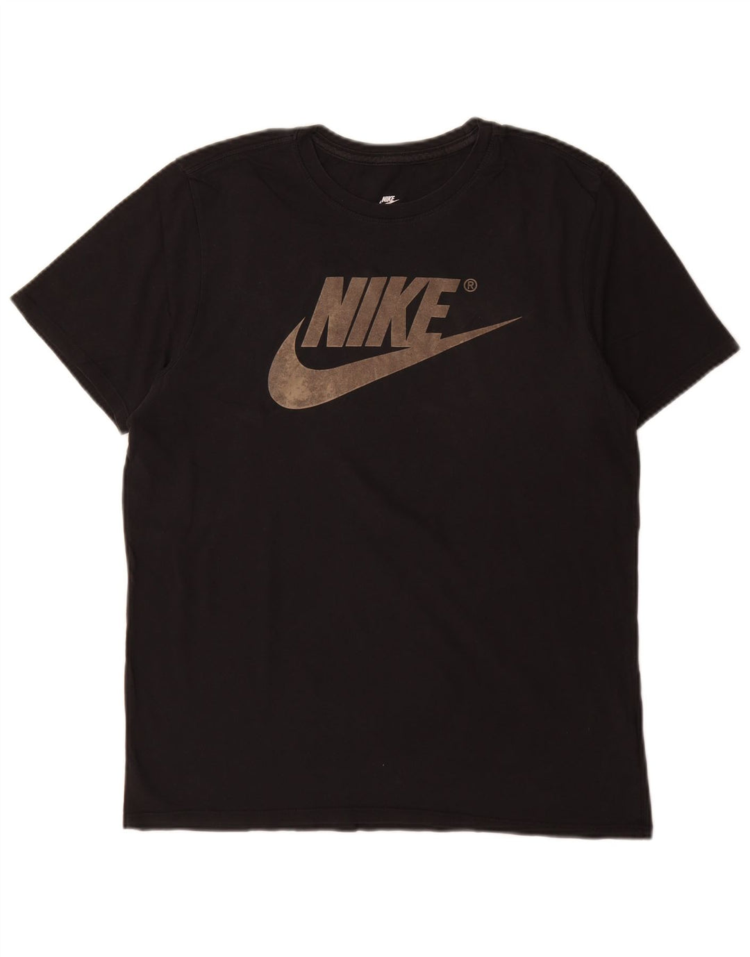 Nike Camiseta con gráfico de corte atlético para hombre Top mediano de algodón negro