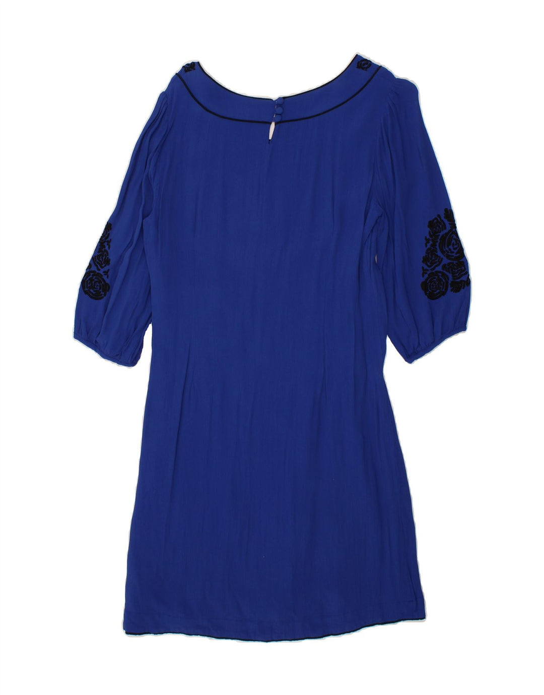 MONSOON Womens Abstract Pattern 3/4 Sleeve Maxi Dress UK 14 Medium Blue Vintage Monsoon and Second-Hand Monsoon from Messina Hembry 