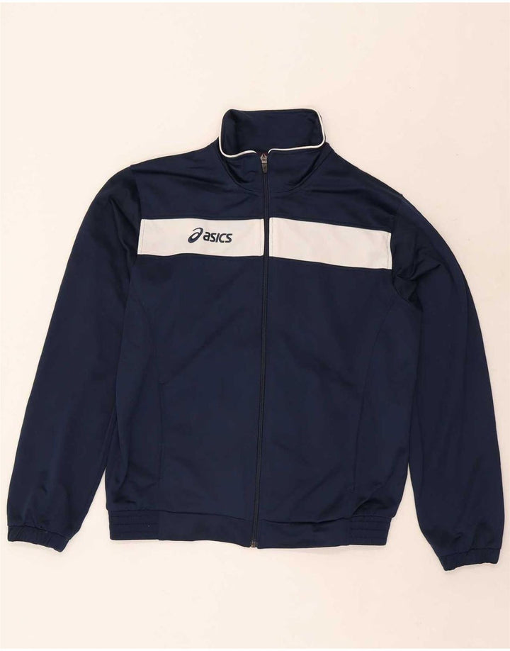 Asics Chándal completo para hombre Poliéster color block azul marino mediano