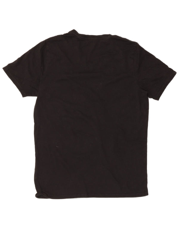 JACK & JONES Hombre Camiseta Top Grande Negro Algodón