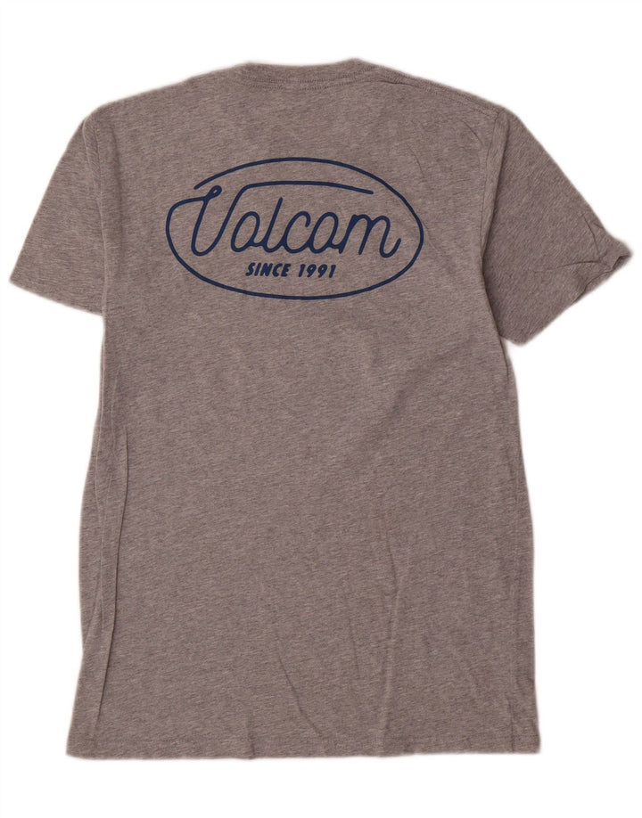 Volcom Camiseta gráfica para hombre Top pequeño de algodón moteado gris