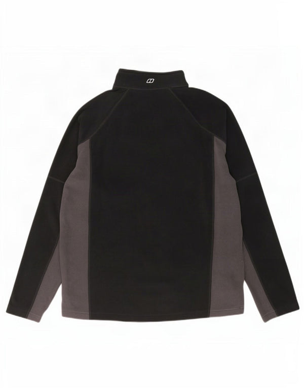 Berghaus Hombre Jersey De Forro Polar Con Cremallera Y Cuello Grande Poliéster Color Block Negro