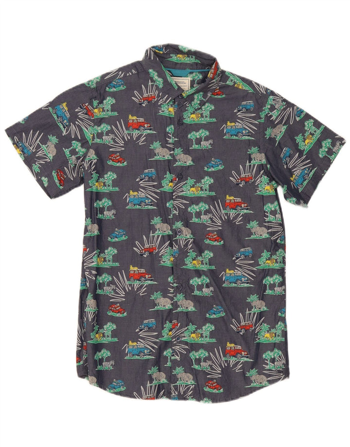 Camisa de Patrón Abstracto para Niños Mountain Warehouse 12-13 Años Azul Marino