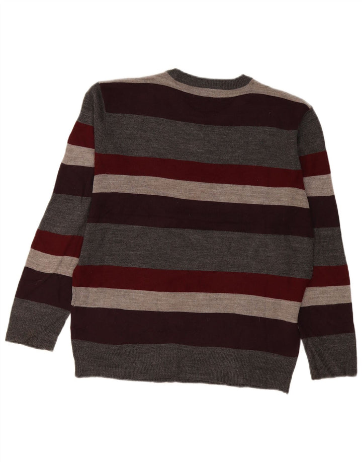 Pierre Cardin - Jersey de cuello redondo para hombre, talla pequeña, multicolor, a rayas