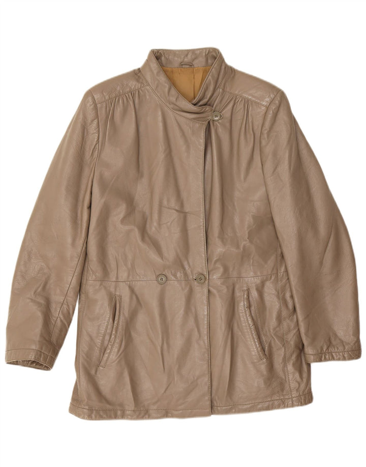 Chaqueta de cuero para mujer Bignami IT 44 Gris medio