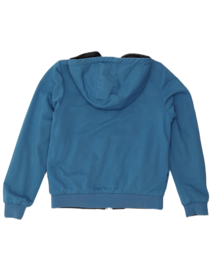 K-Way Chaqueta reversible con capucha para mujer UK 10 Small Azul marino Algodón