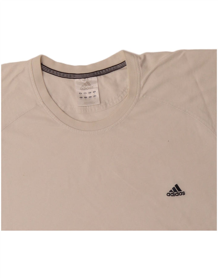 ADIDAS Camiseta Hombre Top 2XL Algodón Blanco Roto