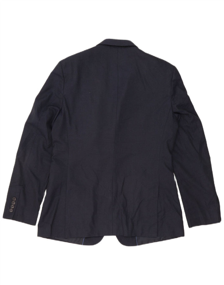 Marks & Spencer Chaqueta tipo blazer de 2 botones para hombre UK 42 Grande Poliéster azul marino