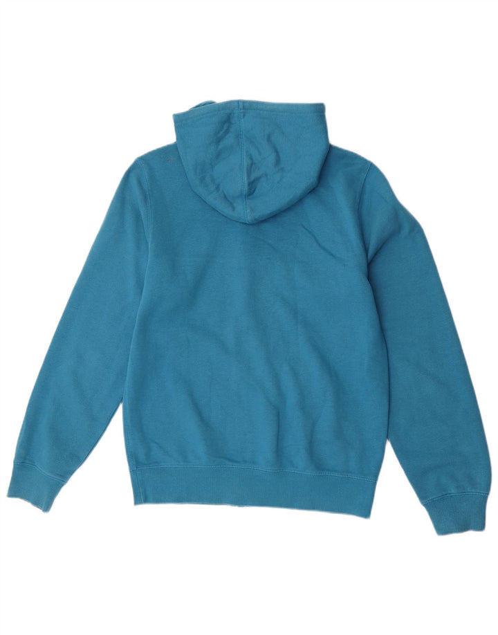 Converse - Sudadera con capucha y cremallera para hombre, talla pequeña, algodón azul